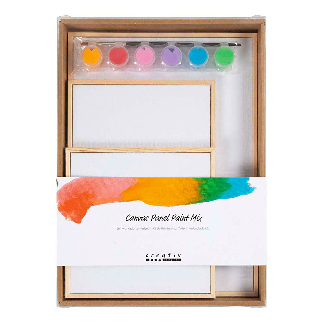 Creativ company set canvas panelen, kleurrijk, 1 doos