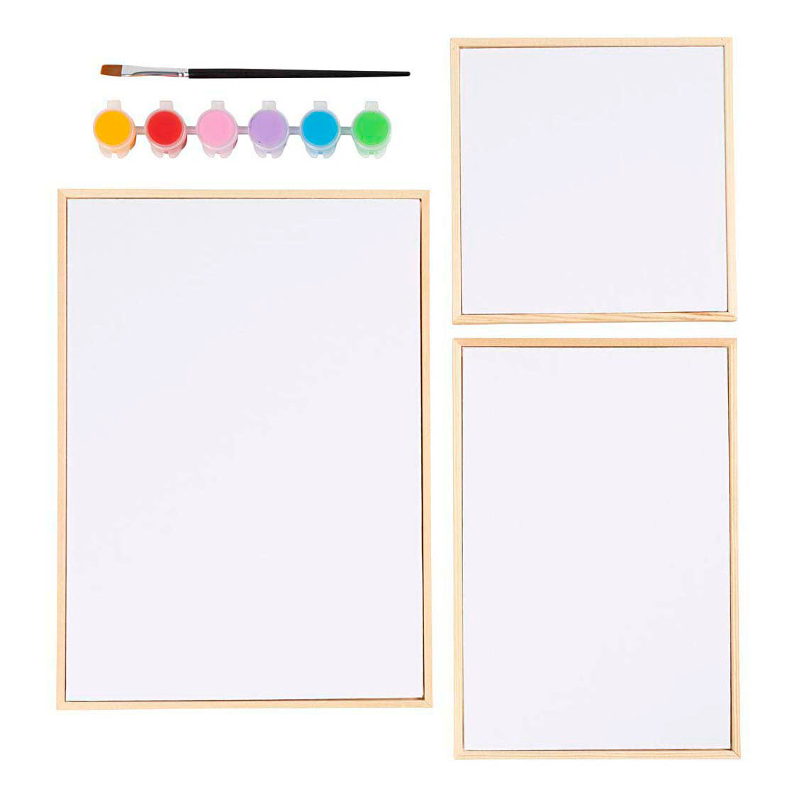 Creativ company set canvas panelen, kleurrijk, 1 doos