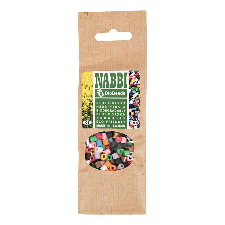 Creativ company nabbi biobeads 5x5mm diverse kleuren - 1000st.