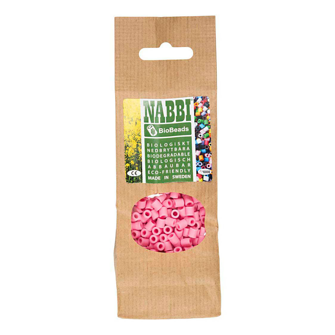 Creativ company nabbi biobeads 5x5mm rosa - 1000pz.