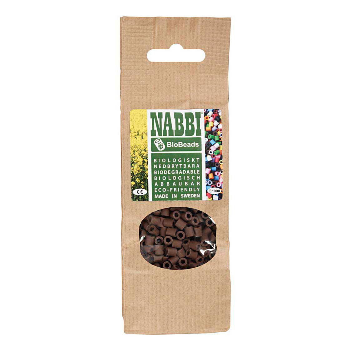Creativ company nabbi biobeads 5x5mm marrone - 1000 pz.