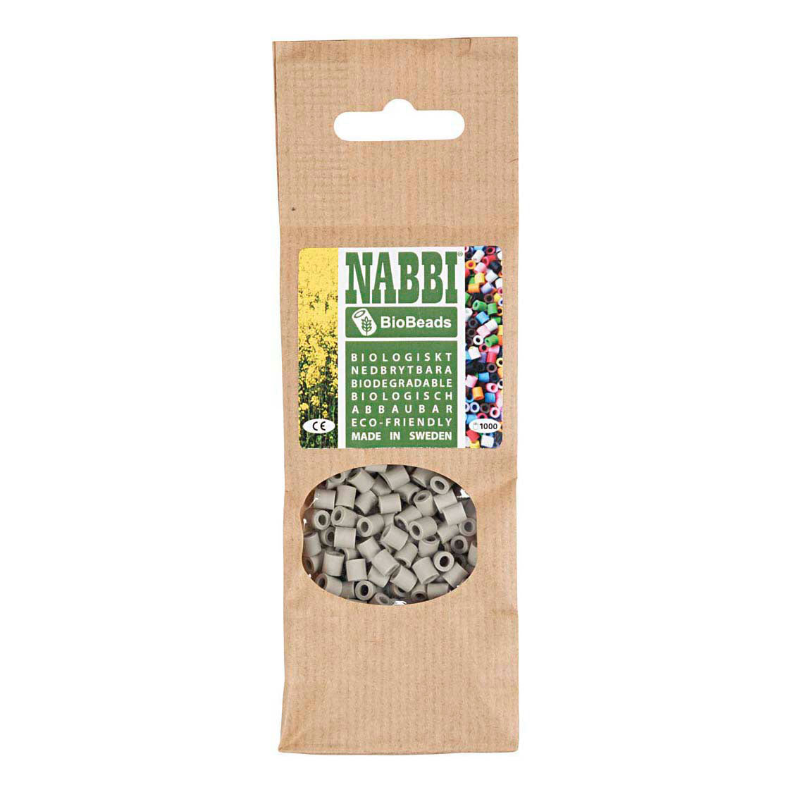 Creativ company nabbi biobeads 5x5mm gris - 1000 uds.