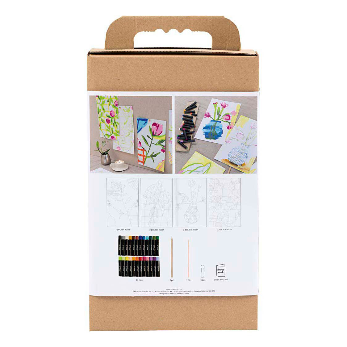Set hobby Creative Company Pastelli a olio, fiori, vari colori, 1 scatola
