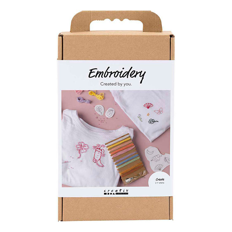 Set hobby per ricamo Creativ Company, maglietta, bianco, 1 scatola