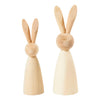 Creativ company conigli in legno, h: 12+14 cm, d: 3,5+4 cm, 2 pezzi 1 scatola
