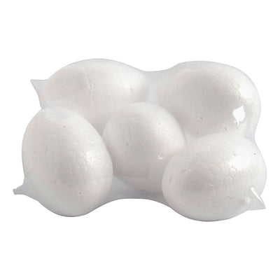 Uova Creative Company, h: 6 cm, bianco, 5 pezzi 1 scatola