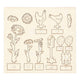 Creativ company figuras de madera para manualidades, largo: 15,5 cm, ancho: 17 cm, grosor 3 mm, 1 caja