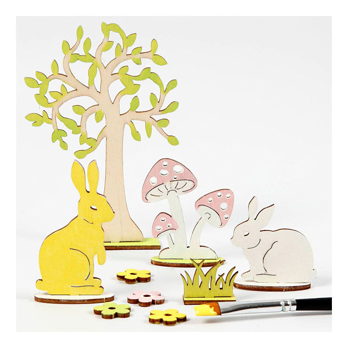 Creativ company figuras de madera para manualidades, largo: 15,5 cm, ancho: 17 cm, grosor 3 mm, 1 caja