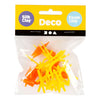 Creativ company becchi e zampe di pollo, h: 28 mm, l: 30+37 mm, arancione, giallo, 8 set 1 scatola