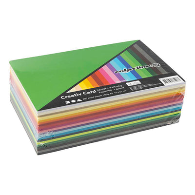 Cartoncino colorato Colortime, a5, foglio 148x210 mm, 180 gr, colori vari, 300 fogli vari 1 scatola