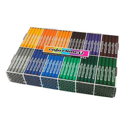 Pennarelli Colortime, larghezza tratto 5 mm, colori extra, 12x24 pezzi, 1 scatola