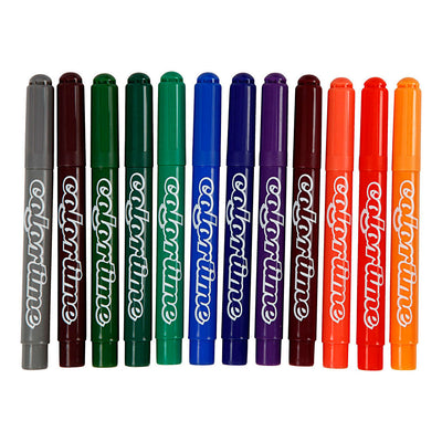 Pennarelli Colortime, larghezza tratto 5 mm, colori extra, 12 pezzi, 1 scatola