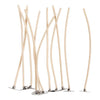 Mechas para velas en soporte, adecuadas para soportes con un diámetro de 20-65 mm, L: 110 mm, espesor 2 mm, 10 piezas 1 caja