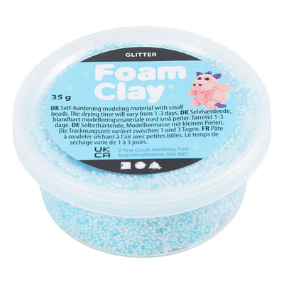 Creativ company arcilla espuma purpurina azul claro - 35gr.