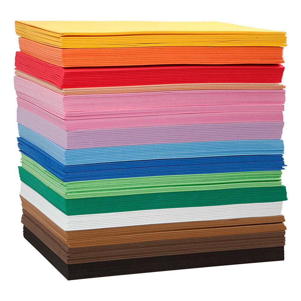 Hojas de espuma Creativ Company, a4, hoja 210x297 mm, espesor 2 mm, 15x10 hojas 1 caja