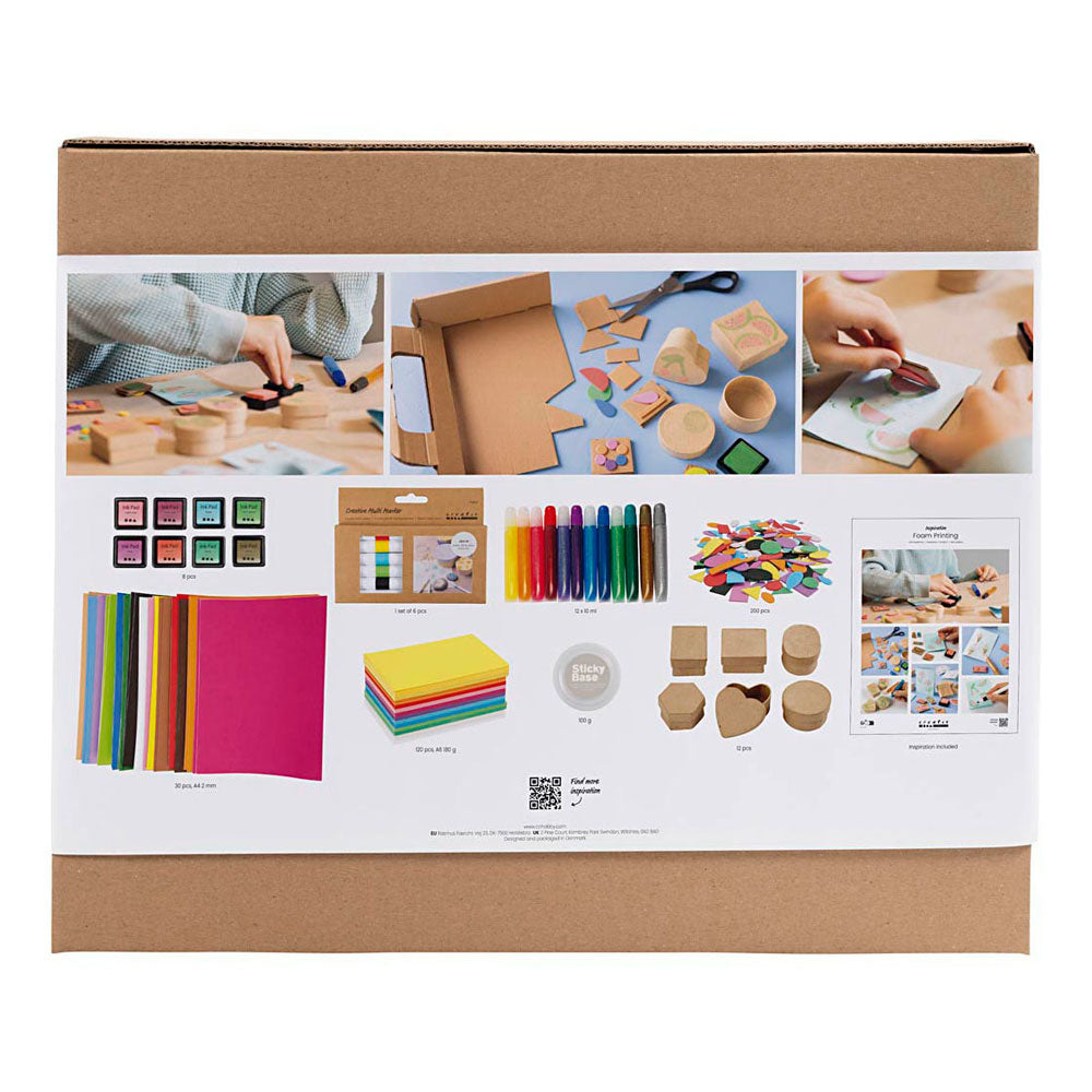Creativ company group set de impresiones, tarjetas y cajas de espuma, 1 caja