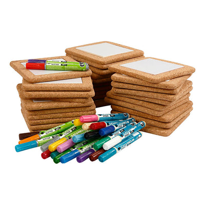 Gruppo di sottobicchieri da pittura, misura 15,5x15,5 cm, vari colori, 1 set