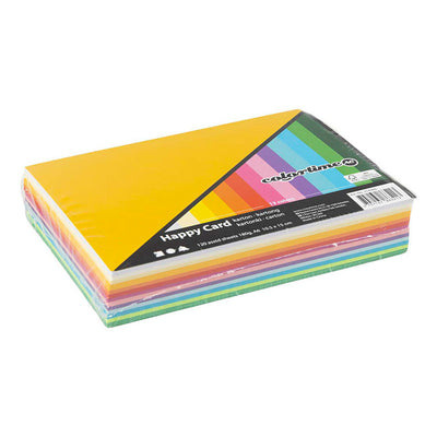 Colortime spring cardboard, a6, sheet 105x148 mm, 180 gr, various colors, 120 various sheets 1 box
