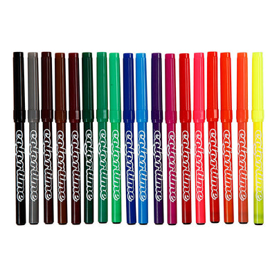 Pennarelli Colortime, spessore tratto 2 mm, vari colori, 18 pezzi, 1 scatola