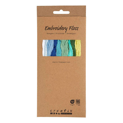 Filo da ricamo Creative Company, spessore 1 mm, armonia verde blu, 10x8 m 1 scatola
