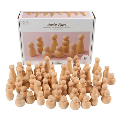 Figura in legno Creative Company, h: 5-8 cm, 90 div 1 scatola