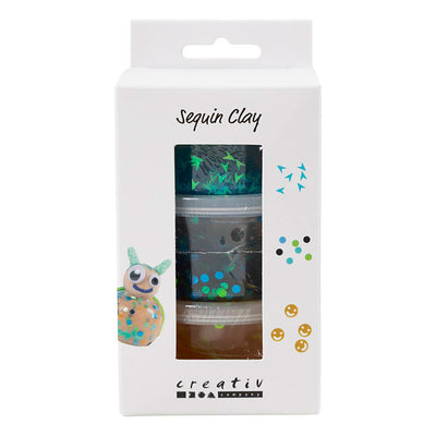 Argilla paillettes Creative Company, armonia verde blu, 3x60 gr 1 scatola