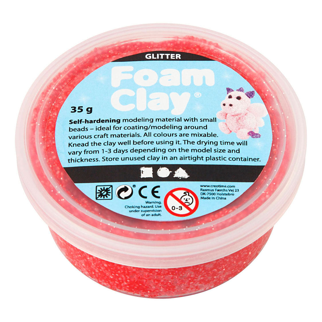 Creativ company https: www.cchobby.nl foam-clayr-glitter-rood-35-gr-1-doosje