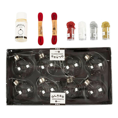 Creativ company hobbyset kerstballen glitter