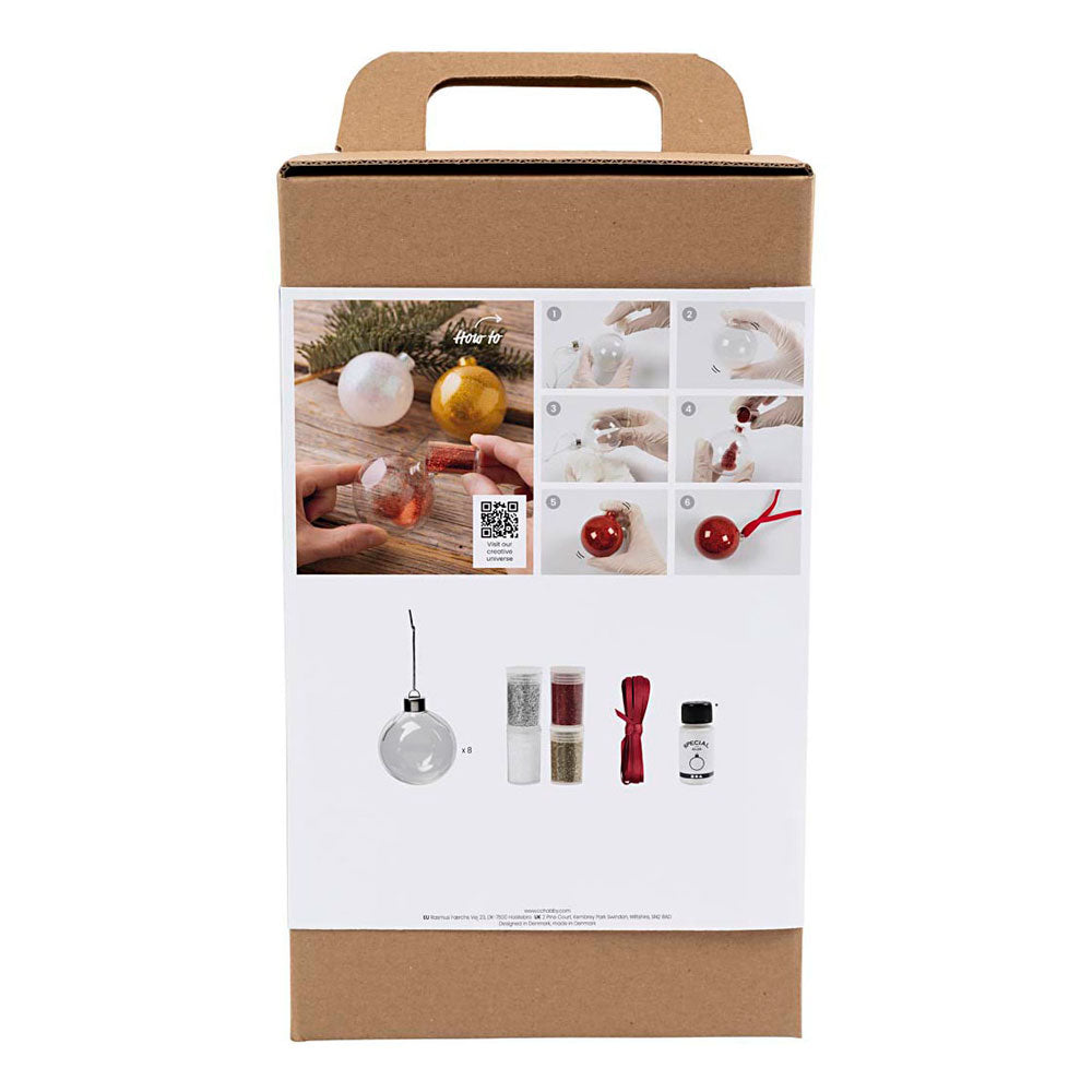 Set hobby Creative Company Palline di Natale, glitter, 1 scatola