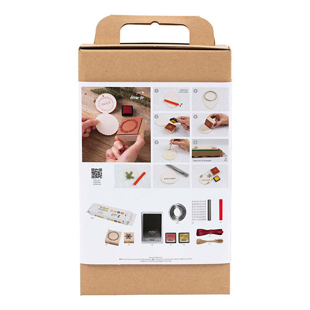 Creativ company hobby set Christmas ornaments, self-hardening clay, 1 box