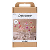 Set hobby Creative Company carta crespa, fiori, colori pastello, 1 scatola