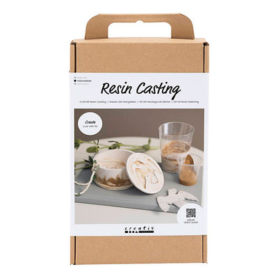 Set hobby Creative Company in resina colata, barattolo con coperchio, beige, bianco sporco, 1 scatola