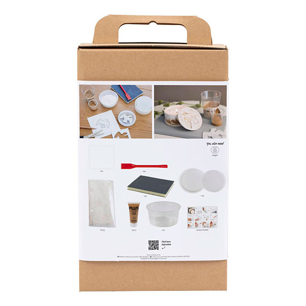 Set hobby Creative Company in resina colata, barattolo con coperchio, beige, bianco sporco, 1 scatola