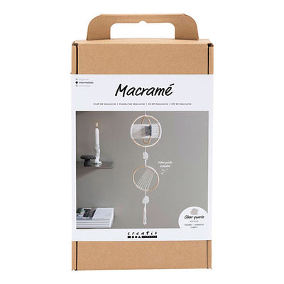 Set hobby Creativ Company macramè, mobile, grigio, bianco sporco, 1 scatola