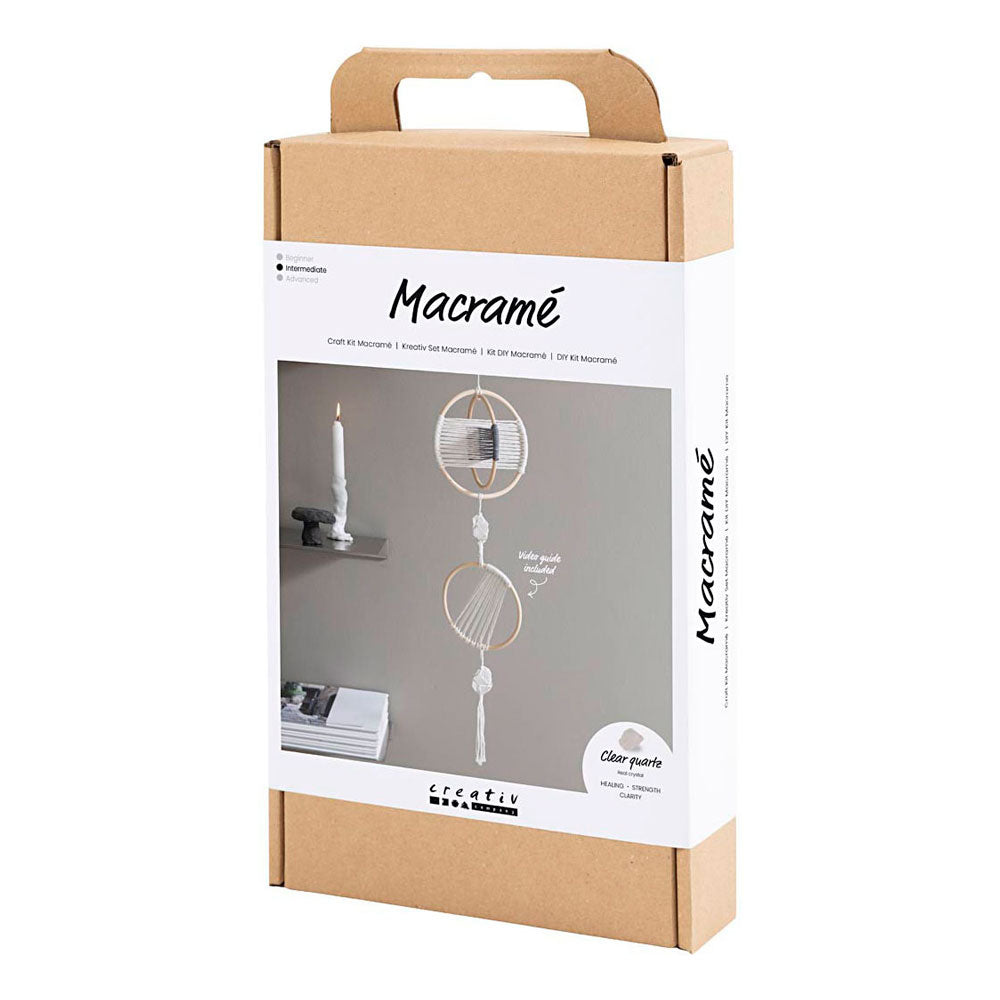 Creativ company hobby set macramé, móvil, gris, blanquecino, 1 caja