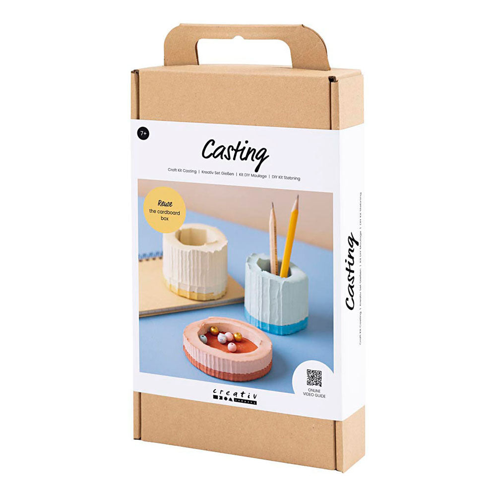 Creativ company hobby set casting, contenedores, azul, rojo, amarillo claro, 1 caja