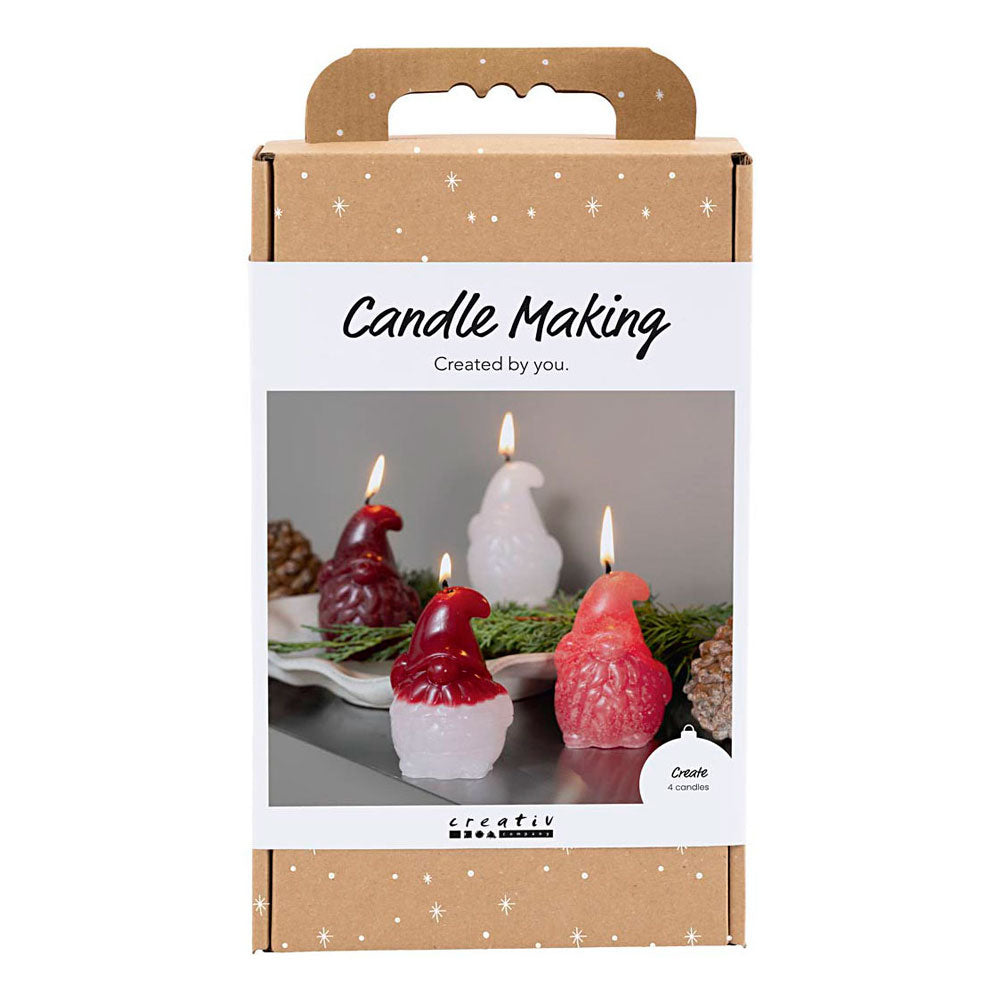 Creativ company hobby set candle making, Santa Claus, matte transparent, red, 1 box