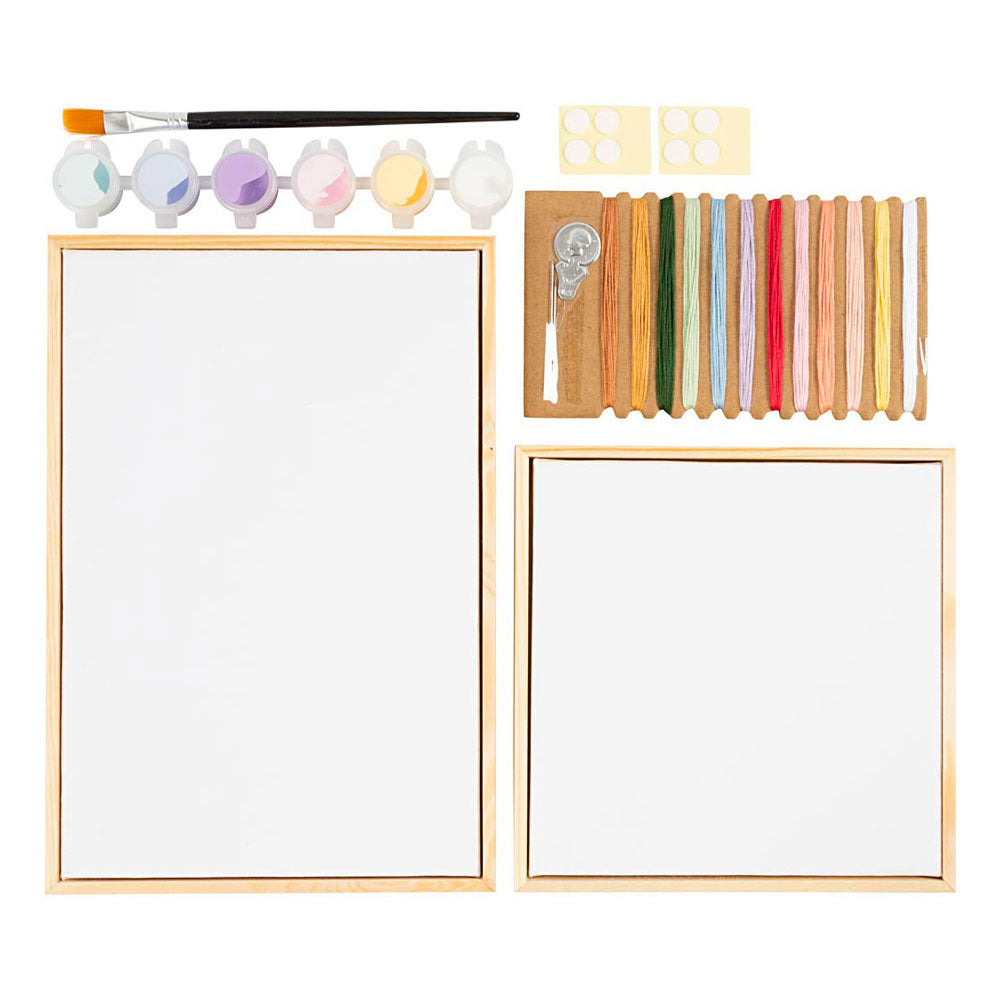 Set hobby Creative Company ricamo, immagini, colori pastello, 1 scatola