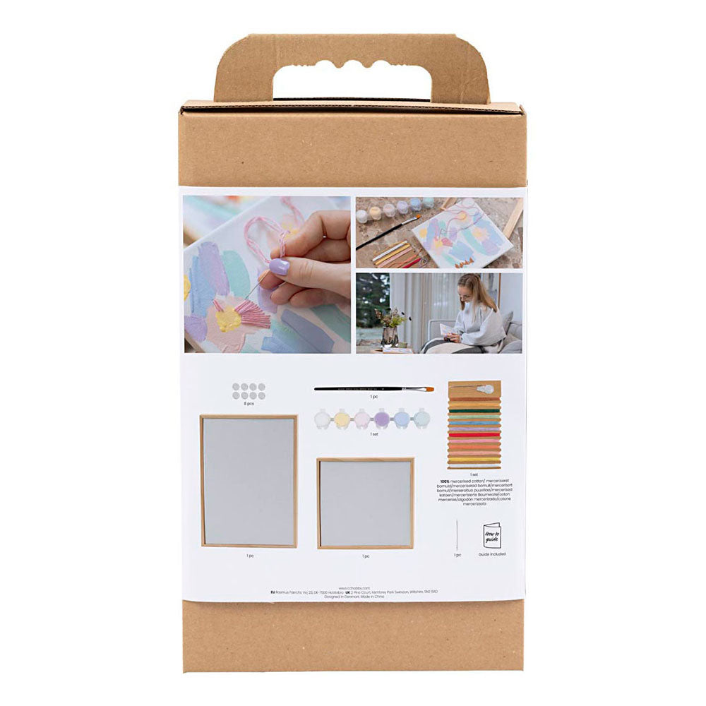 Set hobby Creative Company ricamo, immagini, colori pastello, 1 scatola