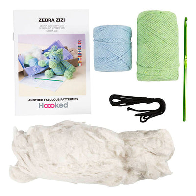 Set hobby Creativ Company amigurumi, zebra, azzurro, verde chiaro, 1 scatola