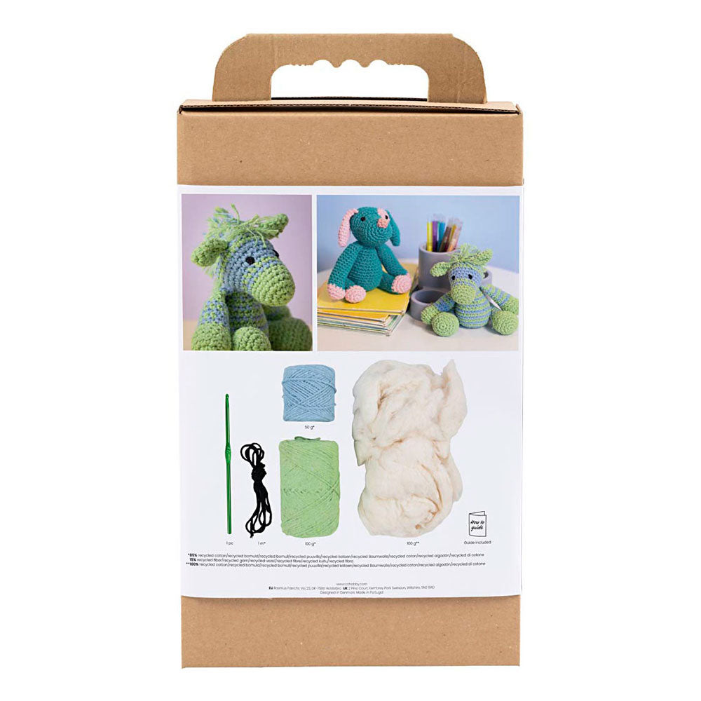 Set hobby Creativ Company amigurumi, zebra, azzurro, verde chiaro, 1 scatola