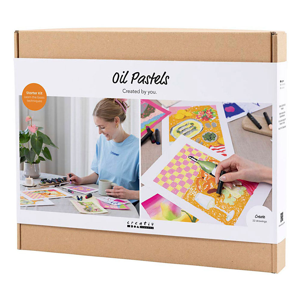 Set hobby per principianti della Creativ Company, pastelli a olio, vari colori, 1 scatola