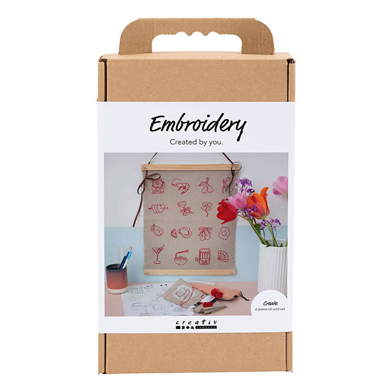 Set hobby Creativ Company ricamo, decorazione da appendere, lino, 1 scatola