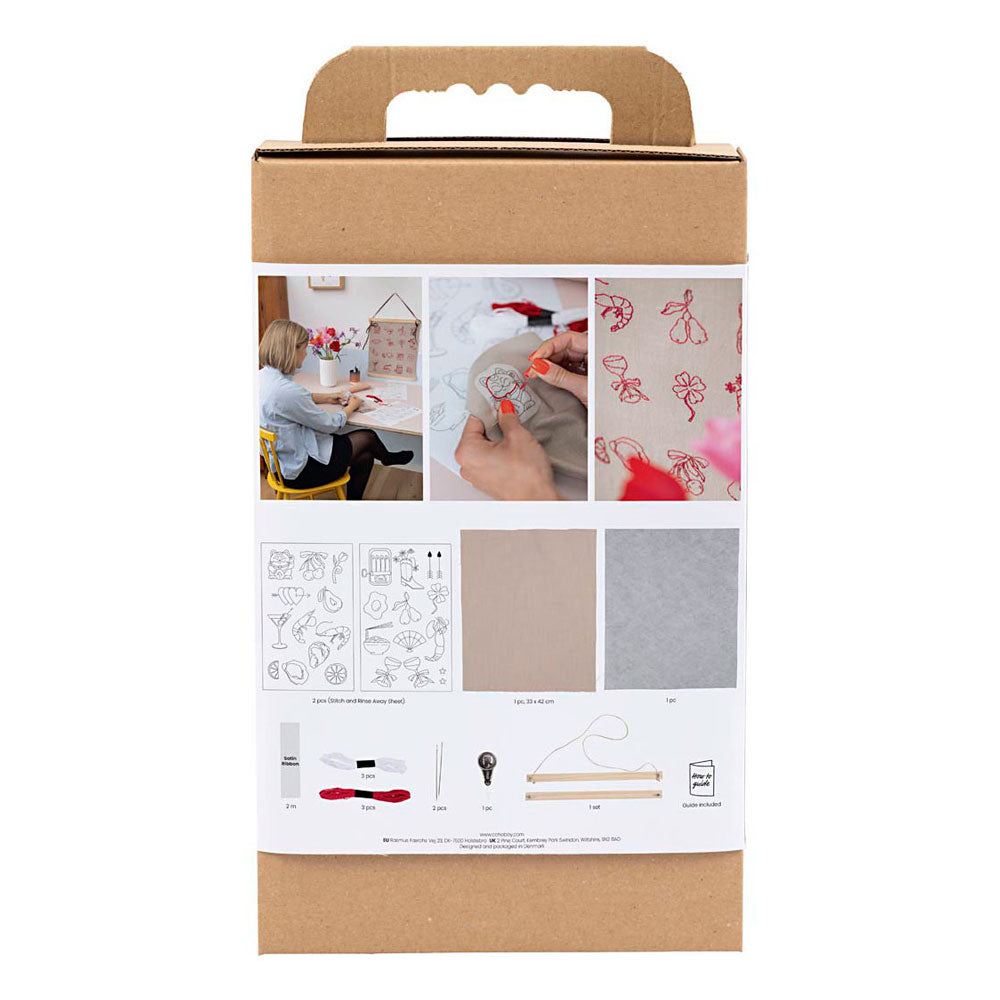 Set hobby Creativ Company ricamo, decorazione da appendere, lino, 1 scatola