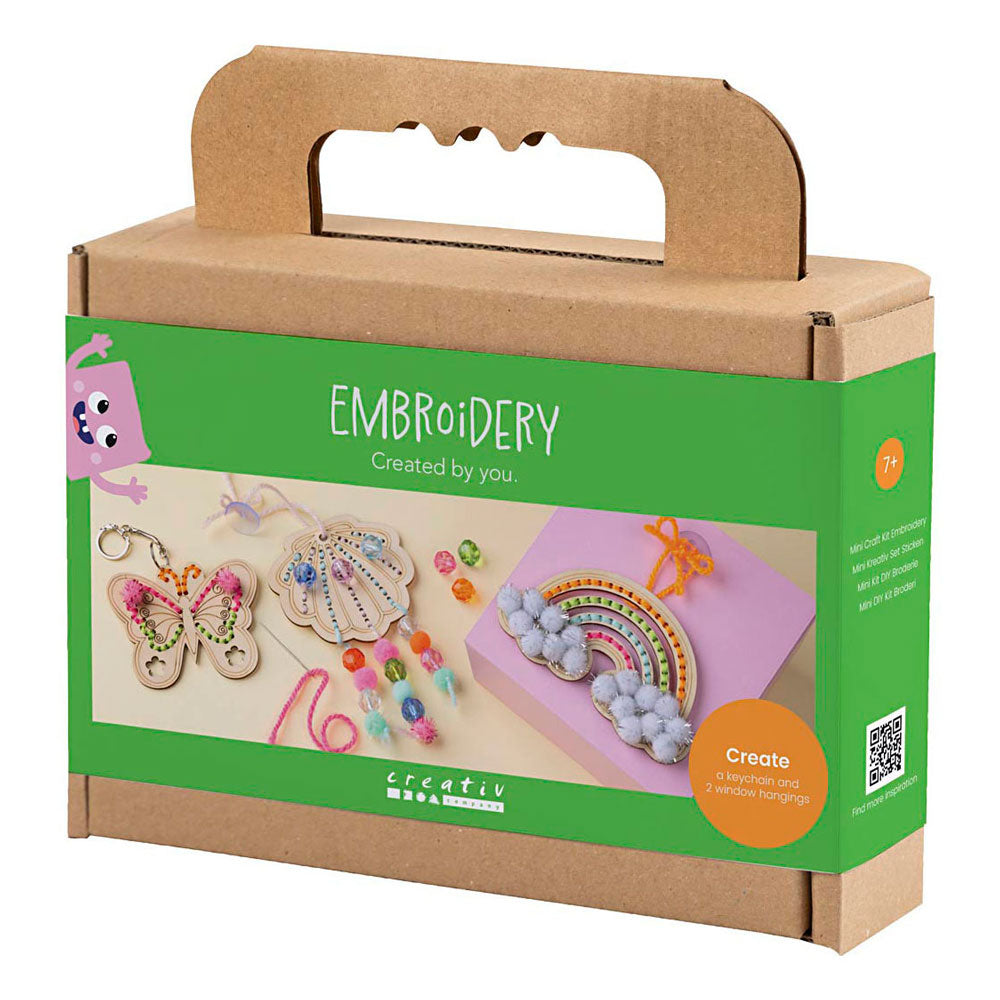 Mini set hobby Creative Company ricamo, farfalla, conchiglia, arcobaleno, vari colori, 1 scatola