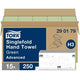 Toallas plegadas de papel tork advanced plegado en v de 2 capas