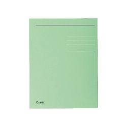 Carpeta 3 solapas exacompta folio 24x32cm 80g verde