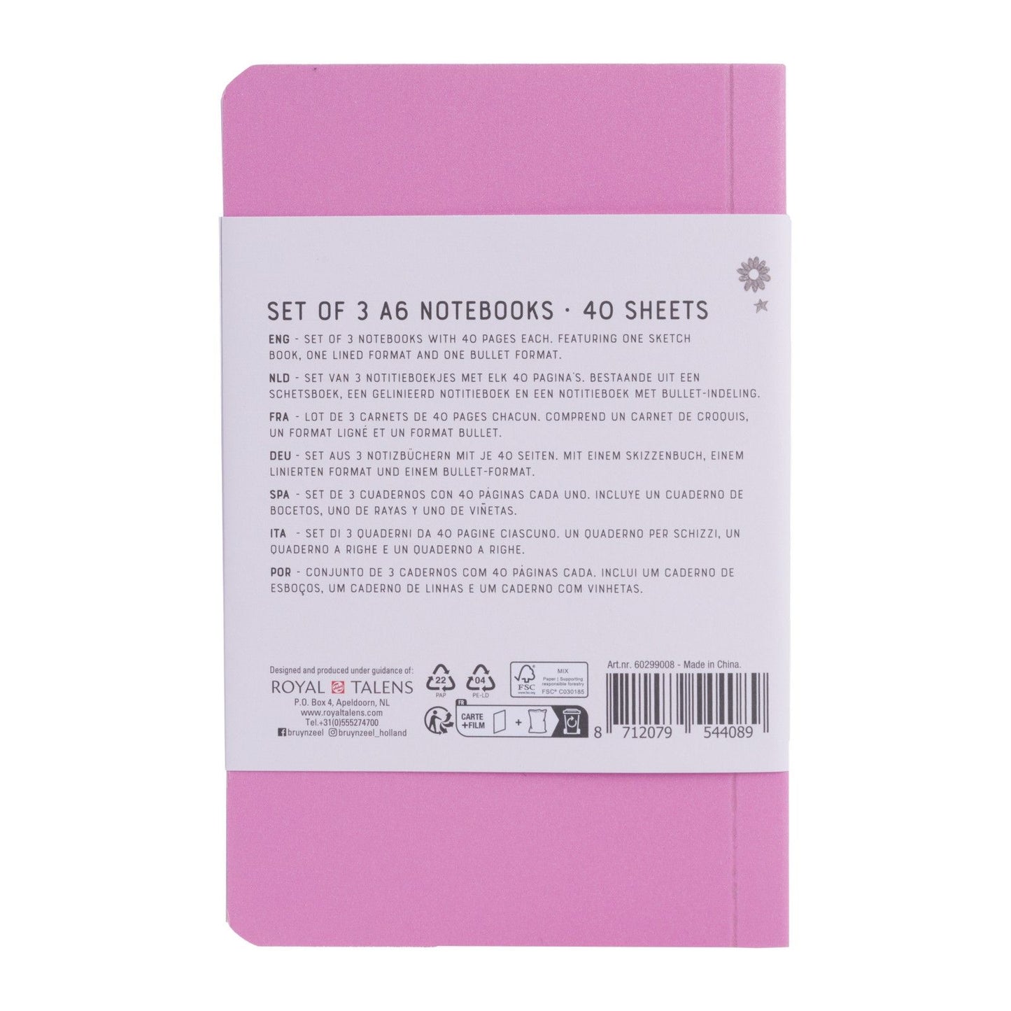 Bruynzeel • juego de 3 cuadernos a6