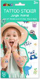 Avenir tattoo stickers - jungle - 50 stuks - blijft 3 tot 5 dagen - 3 jaar
