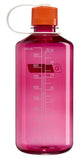 Nalgene - botella de boca estrecha - botella para beber - botella de agua - 1000 ml - sin bpa - sostenido - púrpura fucsia con llama nuevo